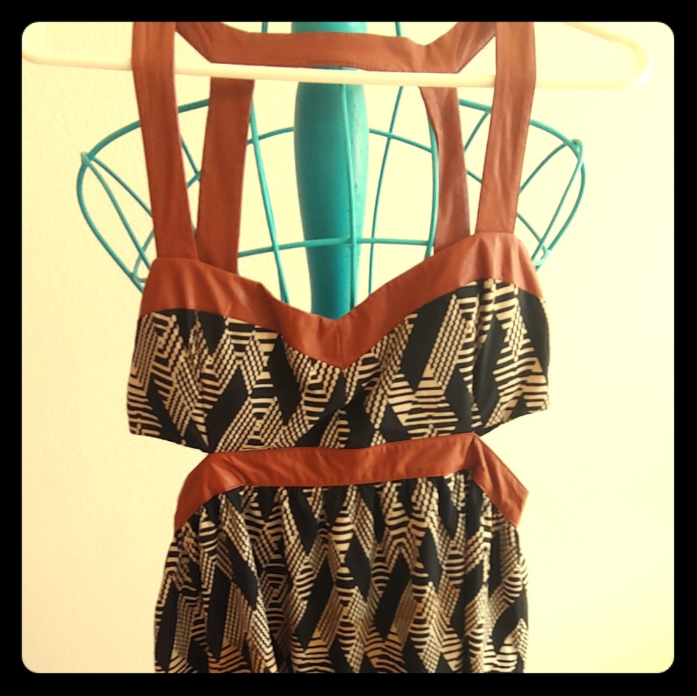 Tribal cut-out dress